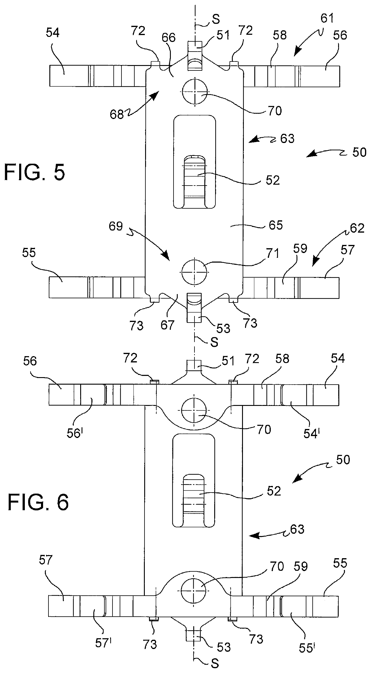 Pad return spring for a disc brake caliper body