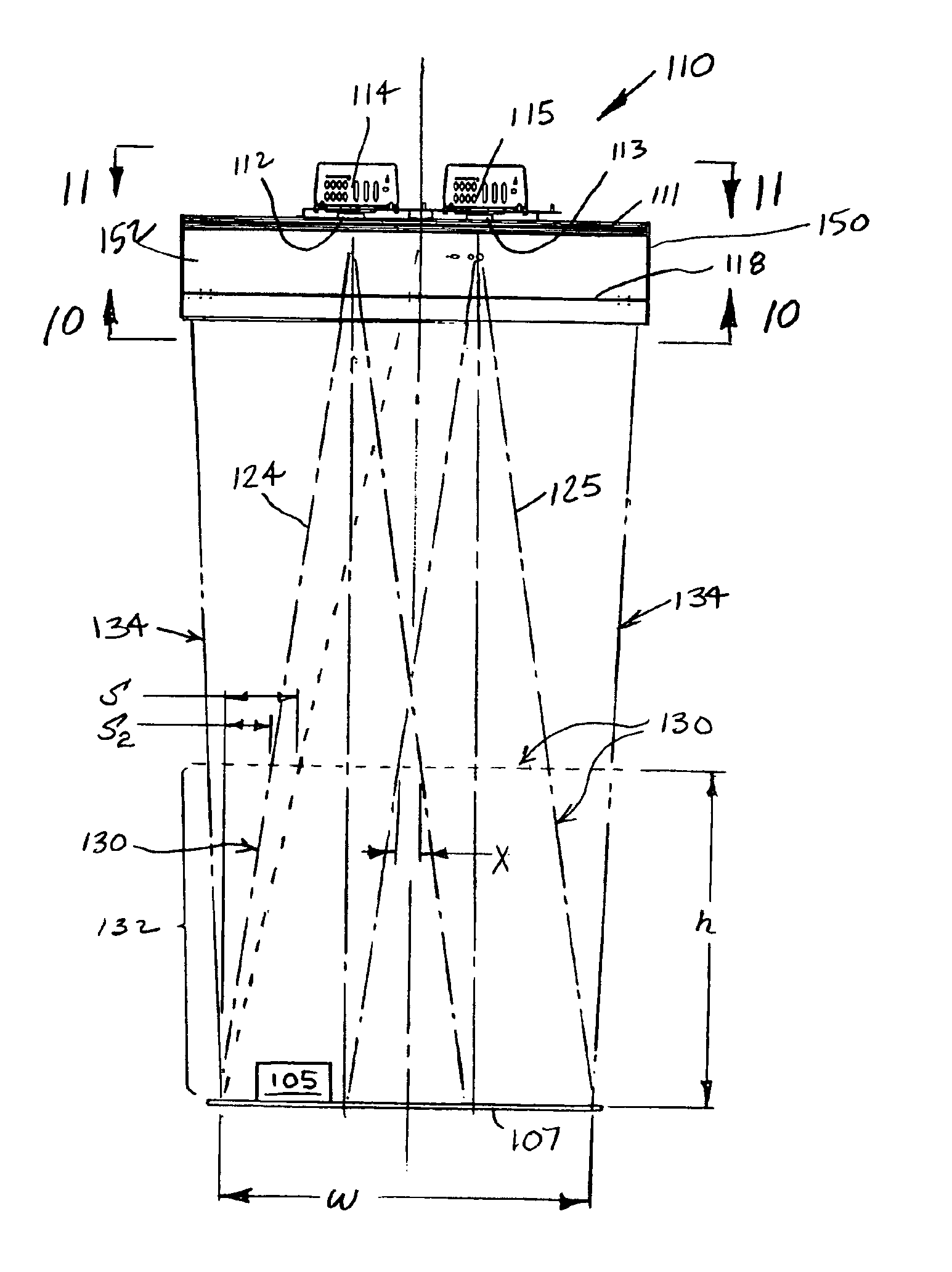 Coplanar camera scanning system