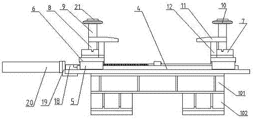 A drilling machine positioning claw