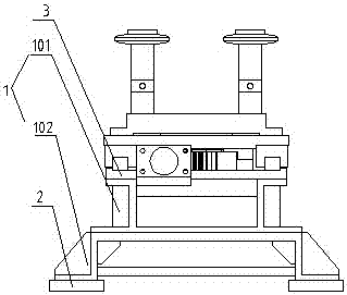 A drilling machine positioning claw