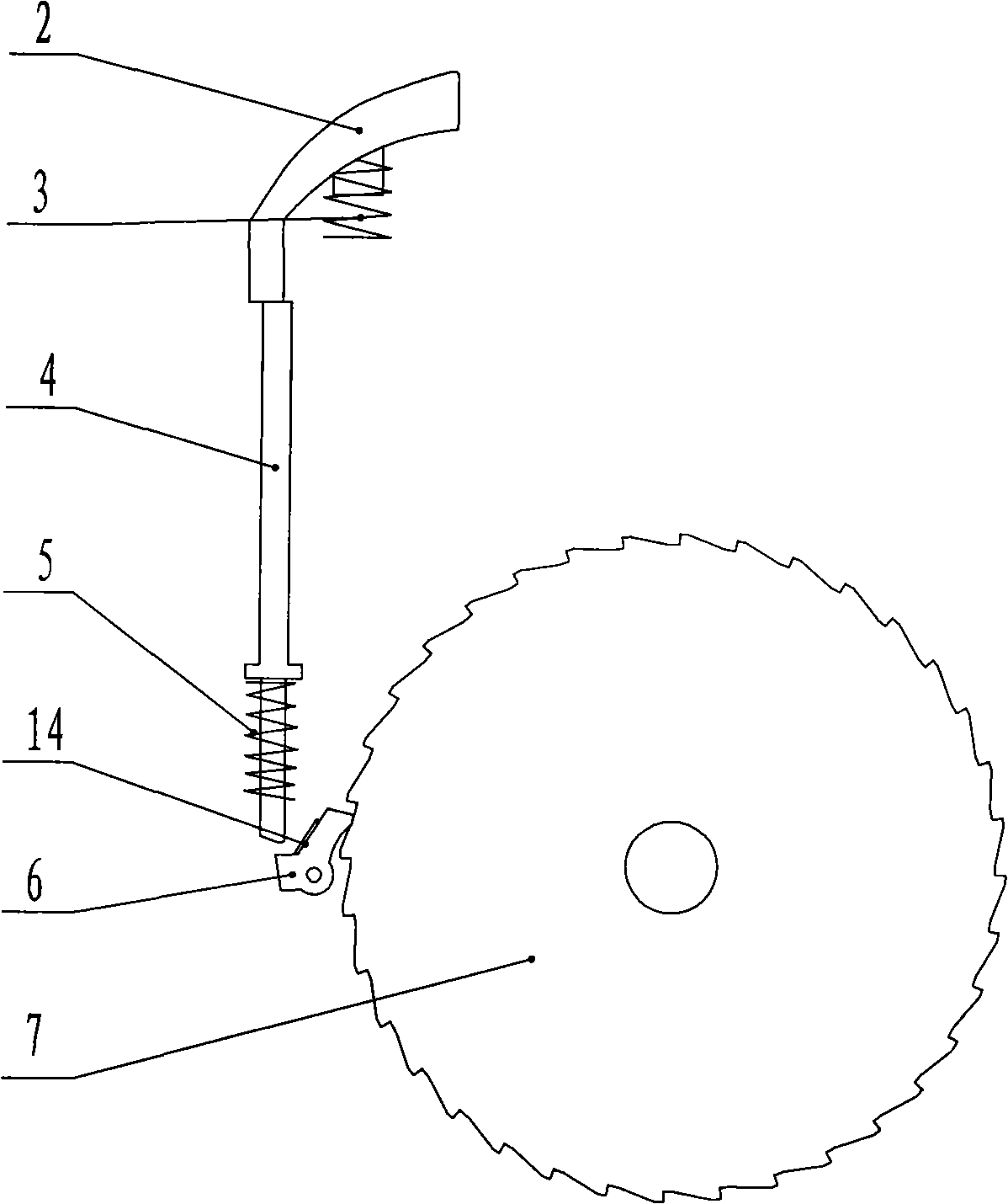 Structure of long ruler push-button