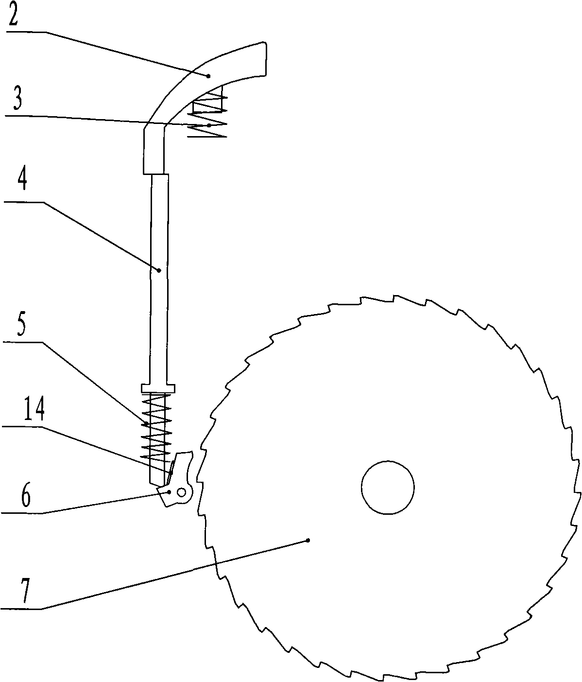 Structure of long ruler push-button