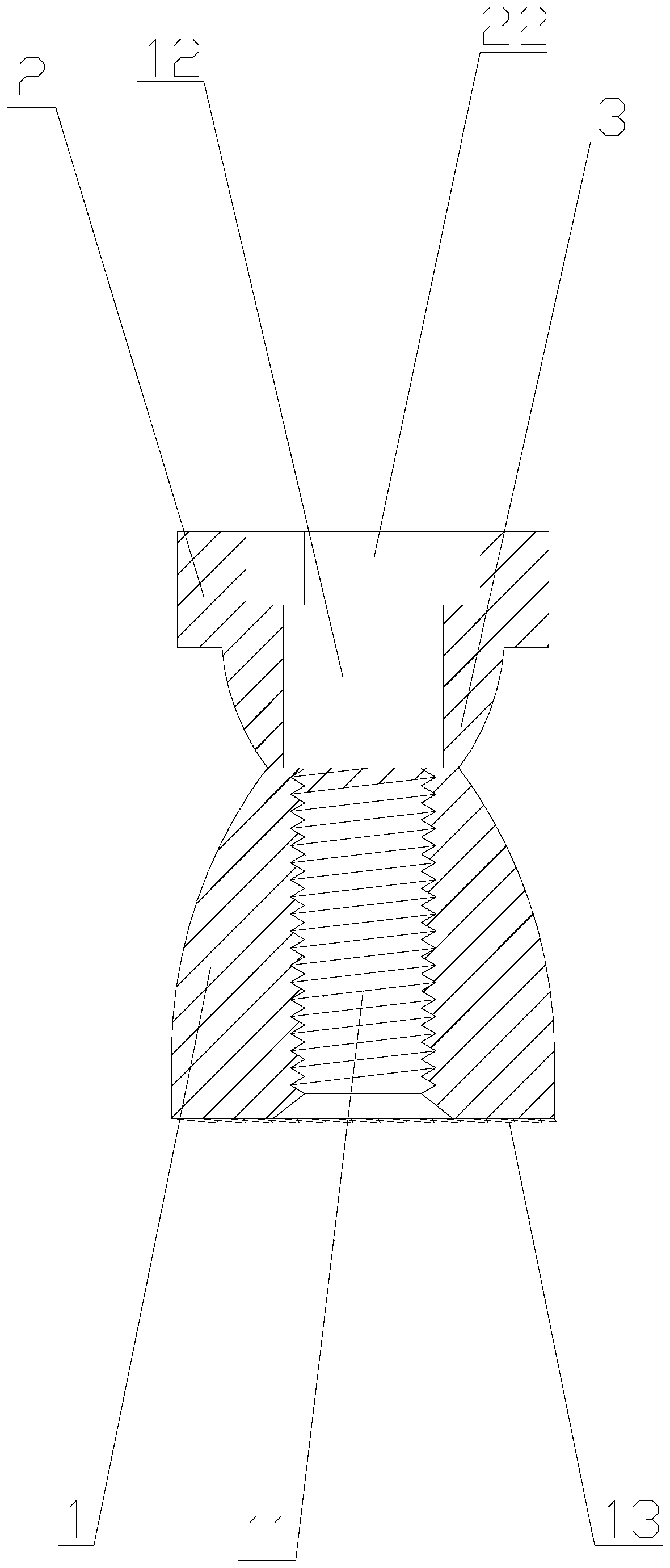 Non-detachable type round nut for mechanical equipment