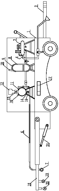 Asphalt spray coating and asphalt felt covering integrated vehicle and spray coating and covering method thereof