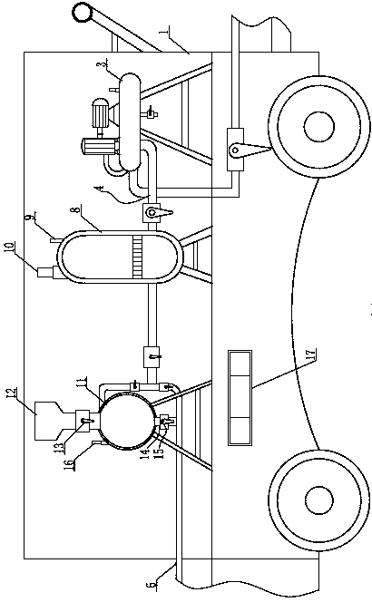 Asphalt spray coating and asphalt felt covering integrated vehicle and spray coating and covering method thereof