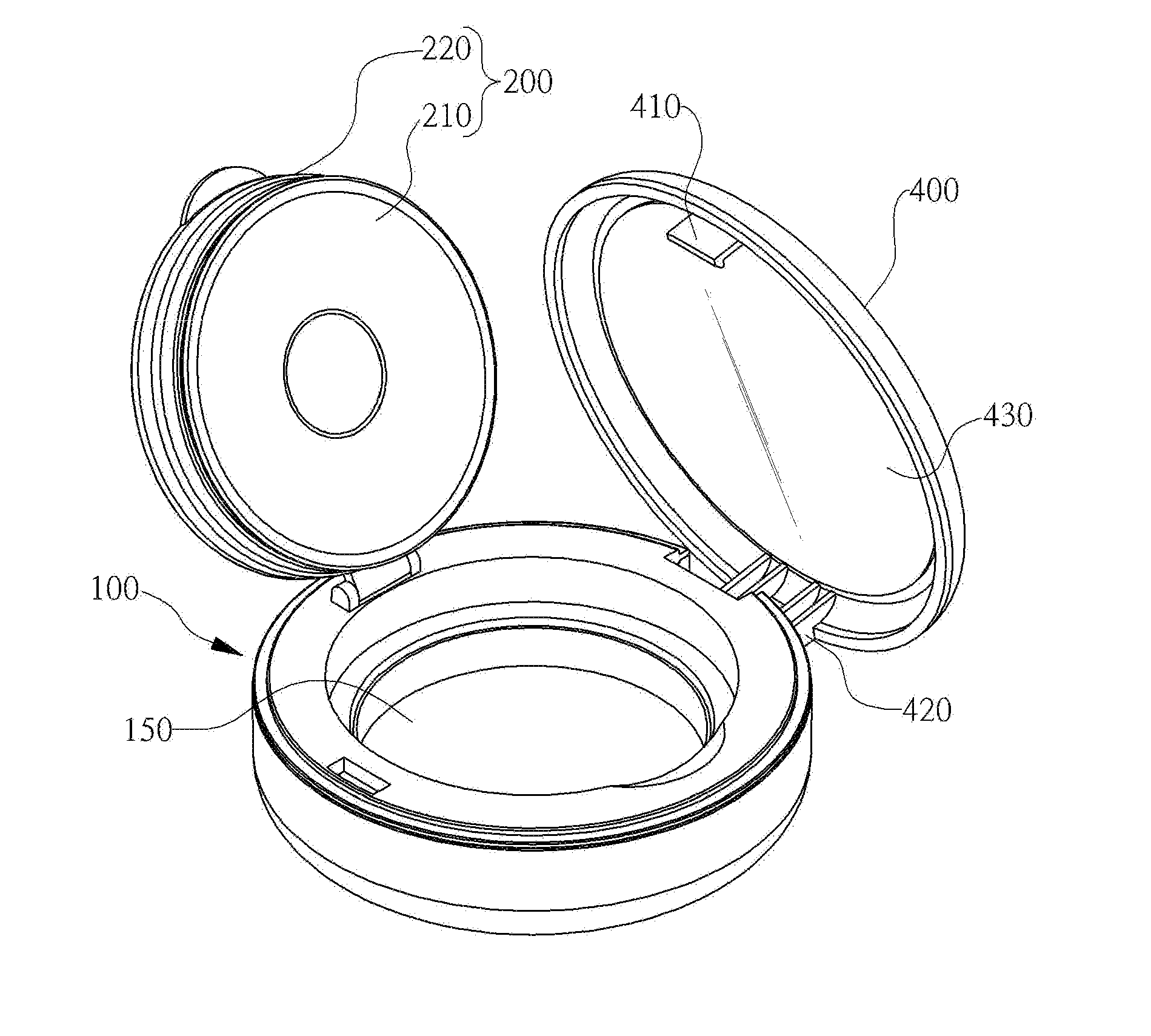 Cosmetic case having sealing function