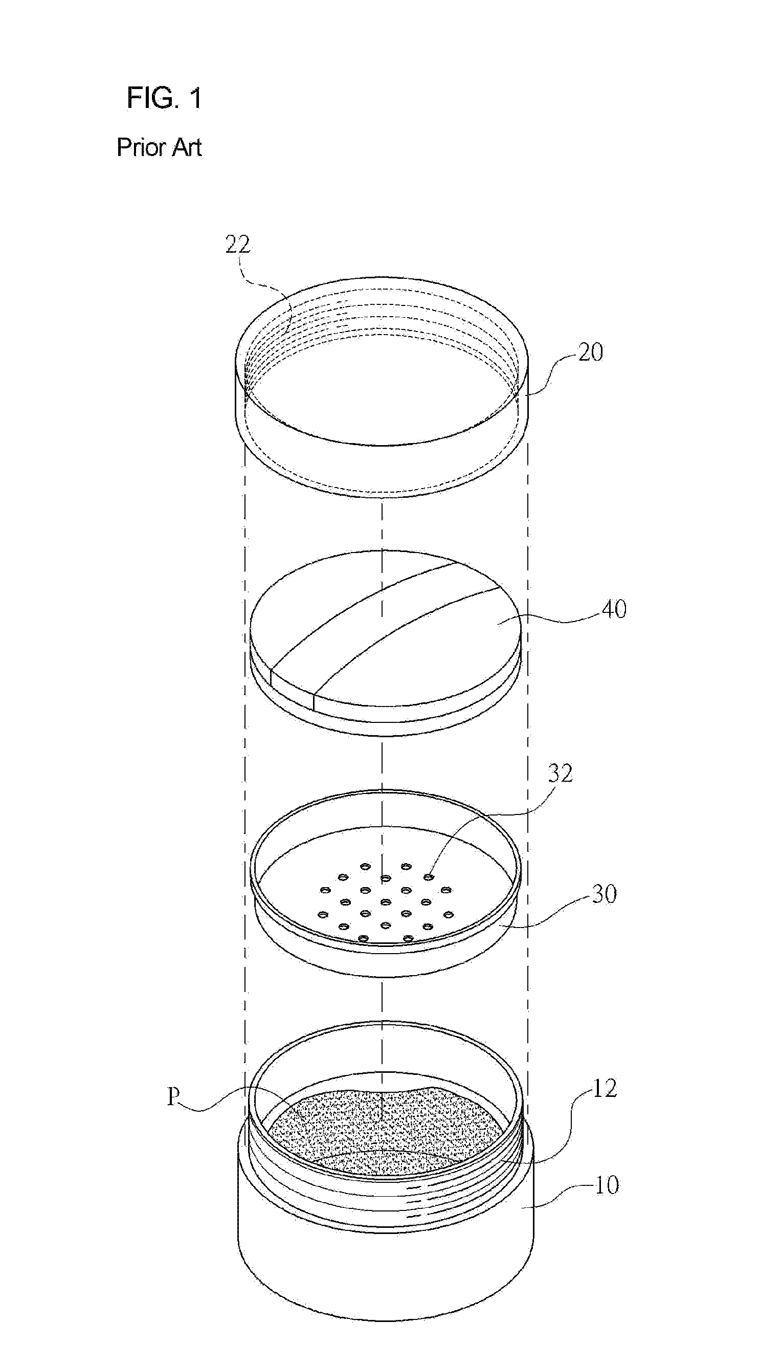 Cosmetic case having sealing function