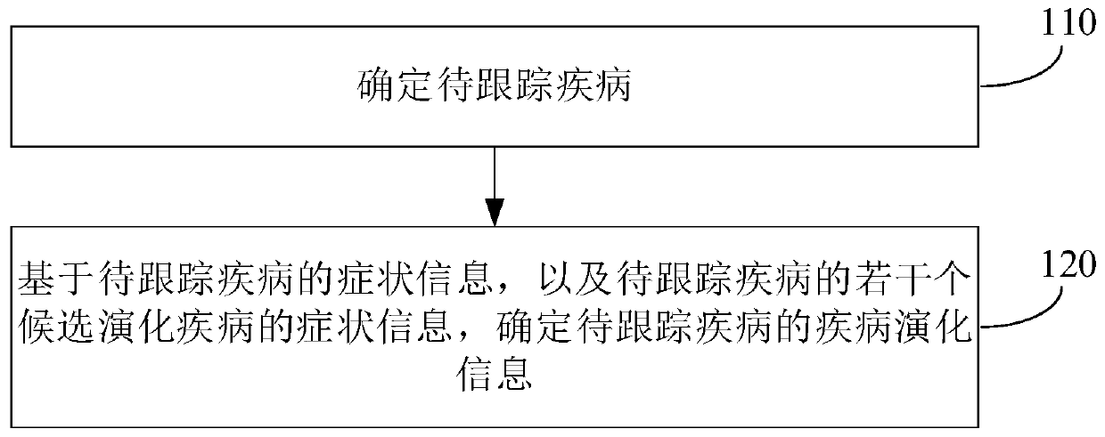 Disease evolution tracking and disease condition prompting method and device and electronic equipment