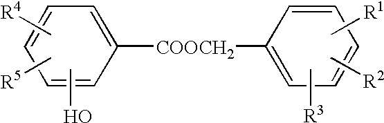 Process for the preparation of hydroxybenzoic benzyl esters