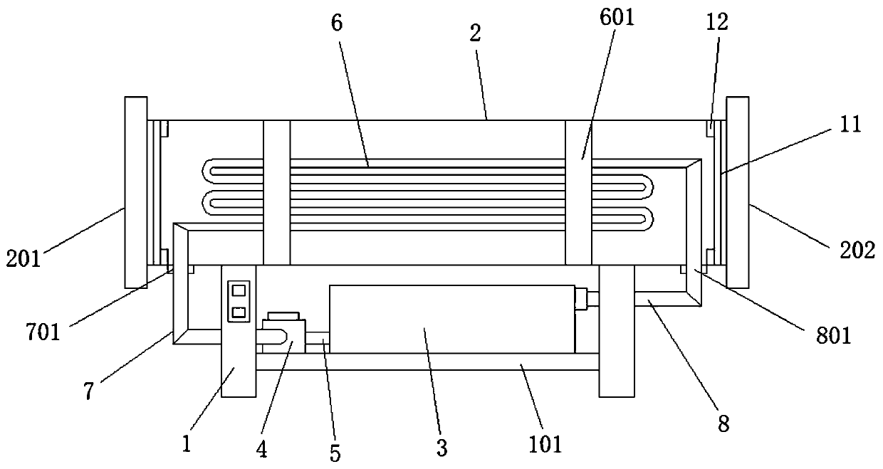 Pipeline cooling device for petrochemical plant