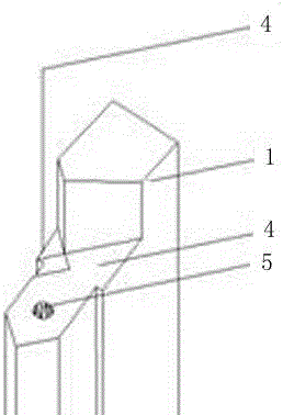 Corner upright post, two-side oblique beam and drainage channel cross beam connecting structure of sunlight house