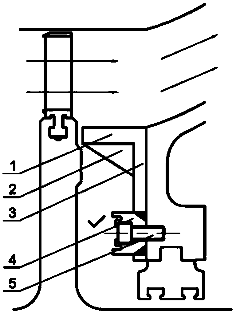 Structure for fixing steam turbine flow guide plate for ship