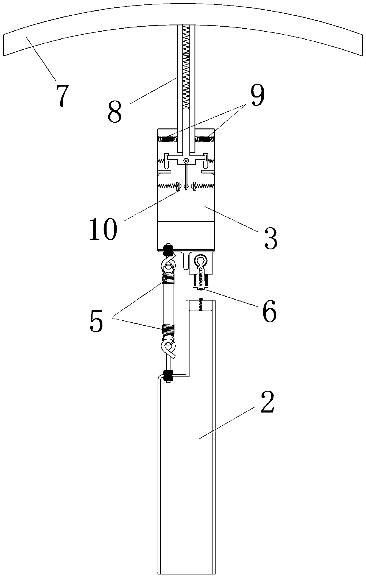 Material piling and taking machine cantilever anti-collision detection device and material piling and taking machine cantilever with same