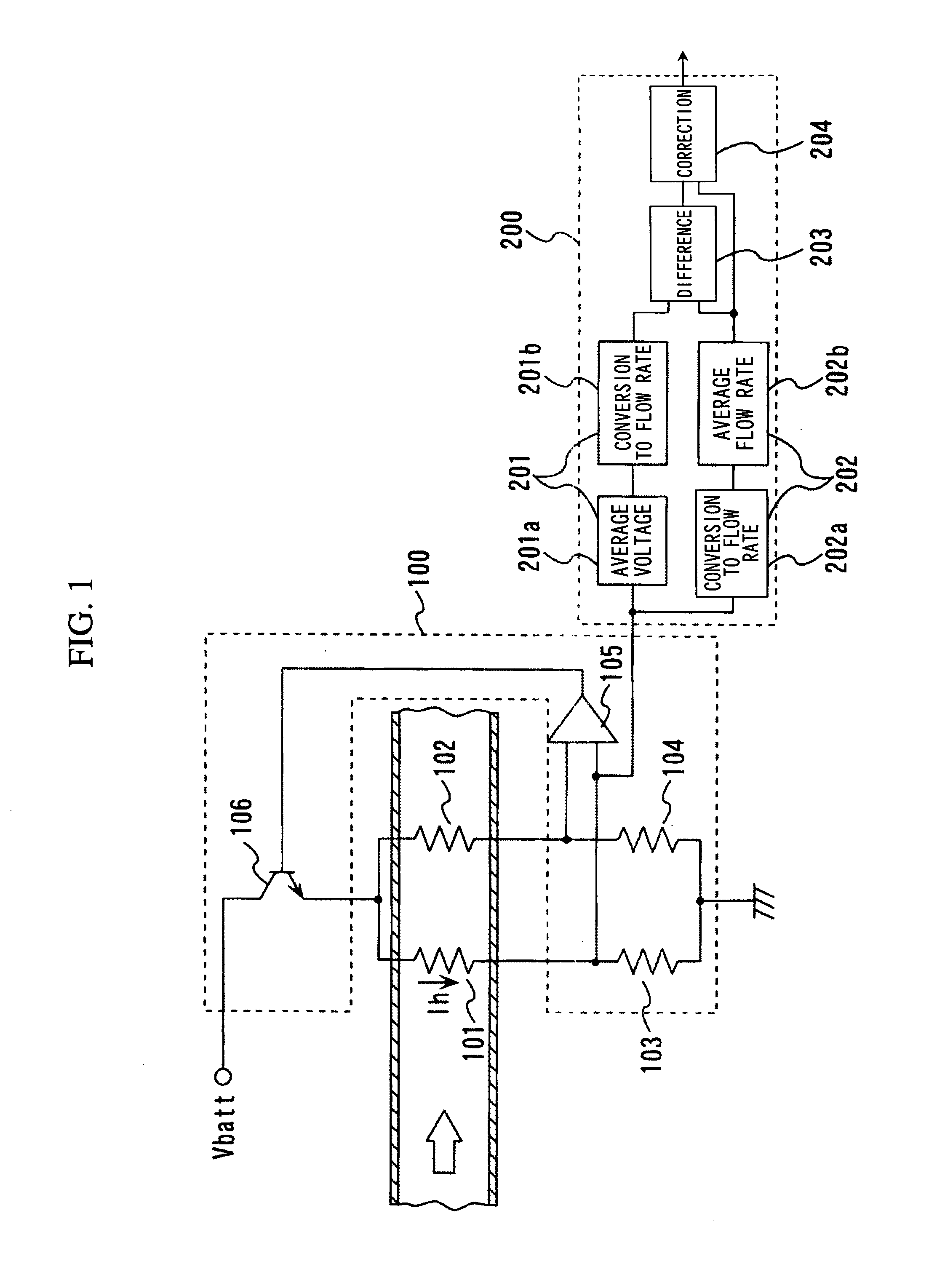 Heating resistor type air flow rate measuring device and method of correcting measurement error