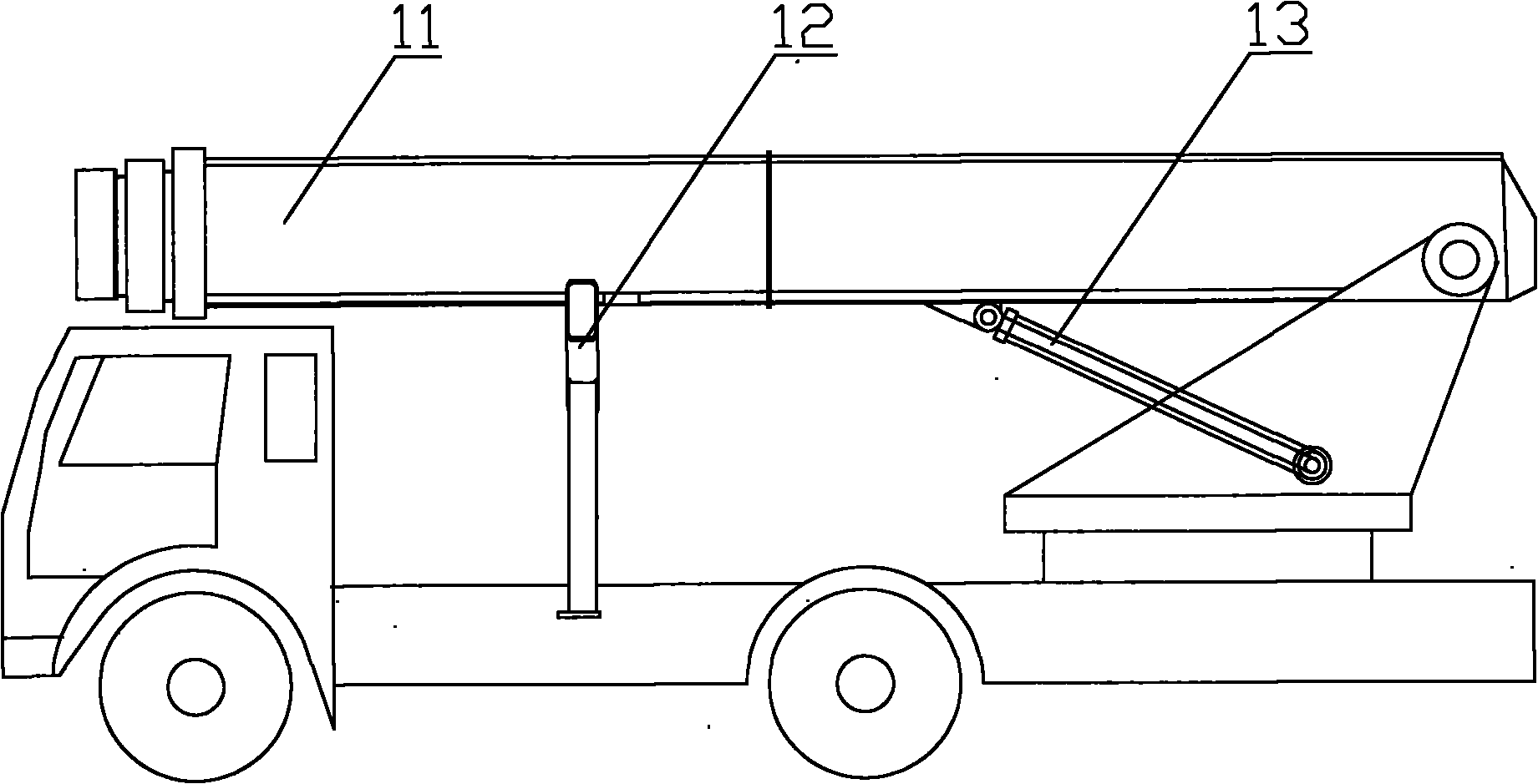 Construction vehicle and arm support supporting device thereof