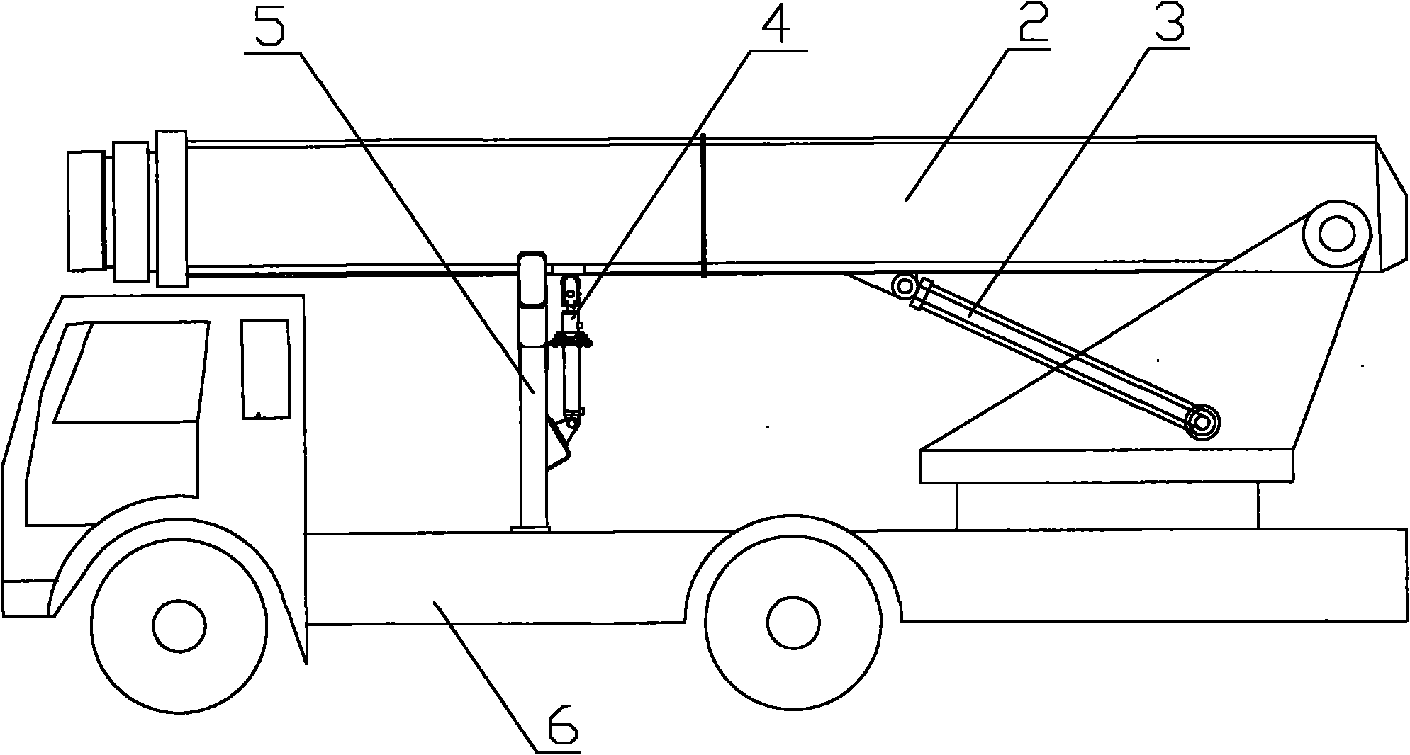 Construction vehicle and arm support supporting device thereof