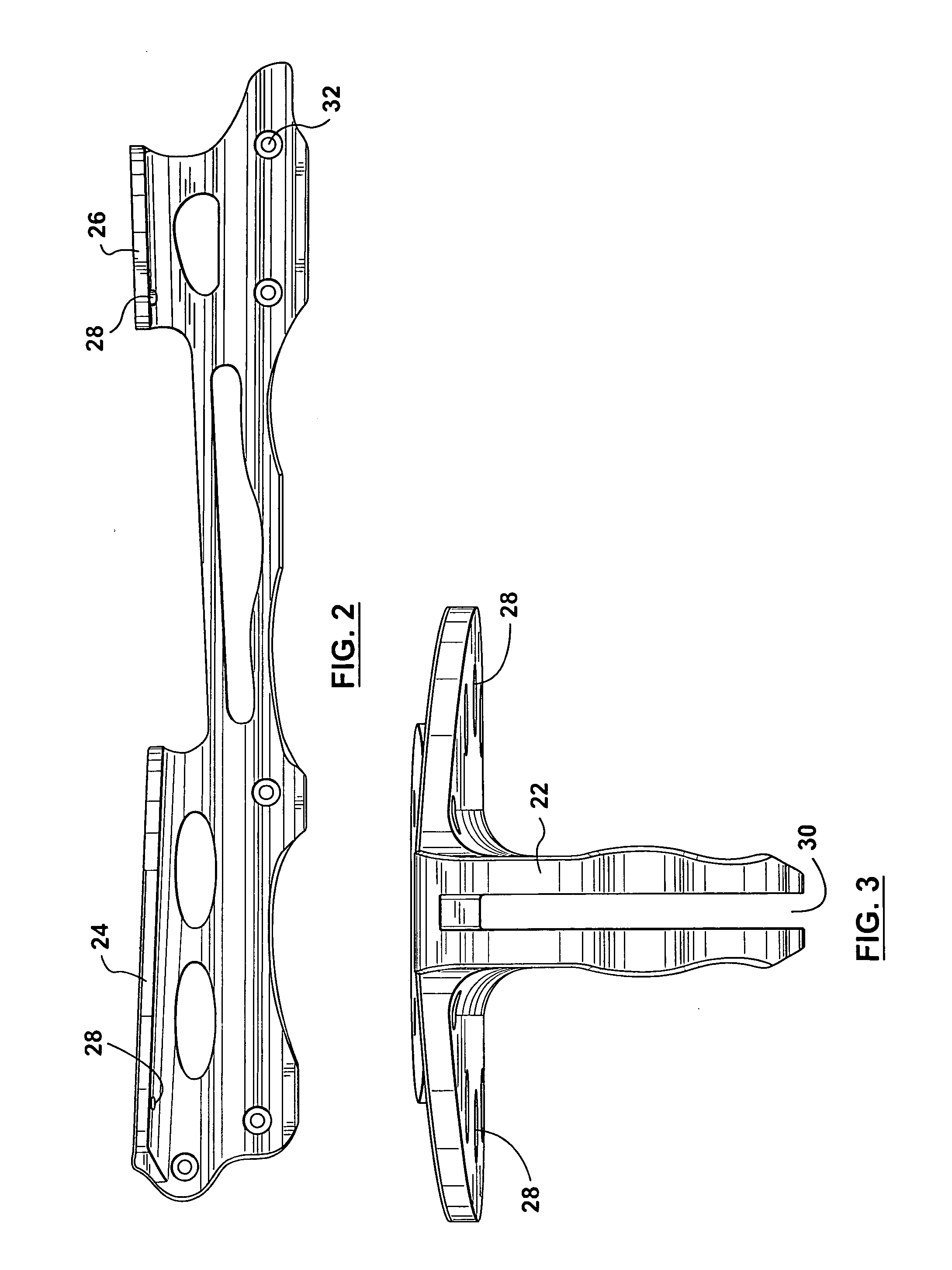 Extruded light-weight figure skate blade holder with two part blade