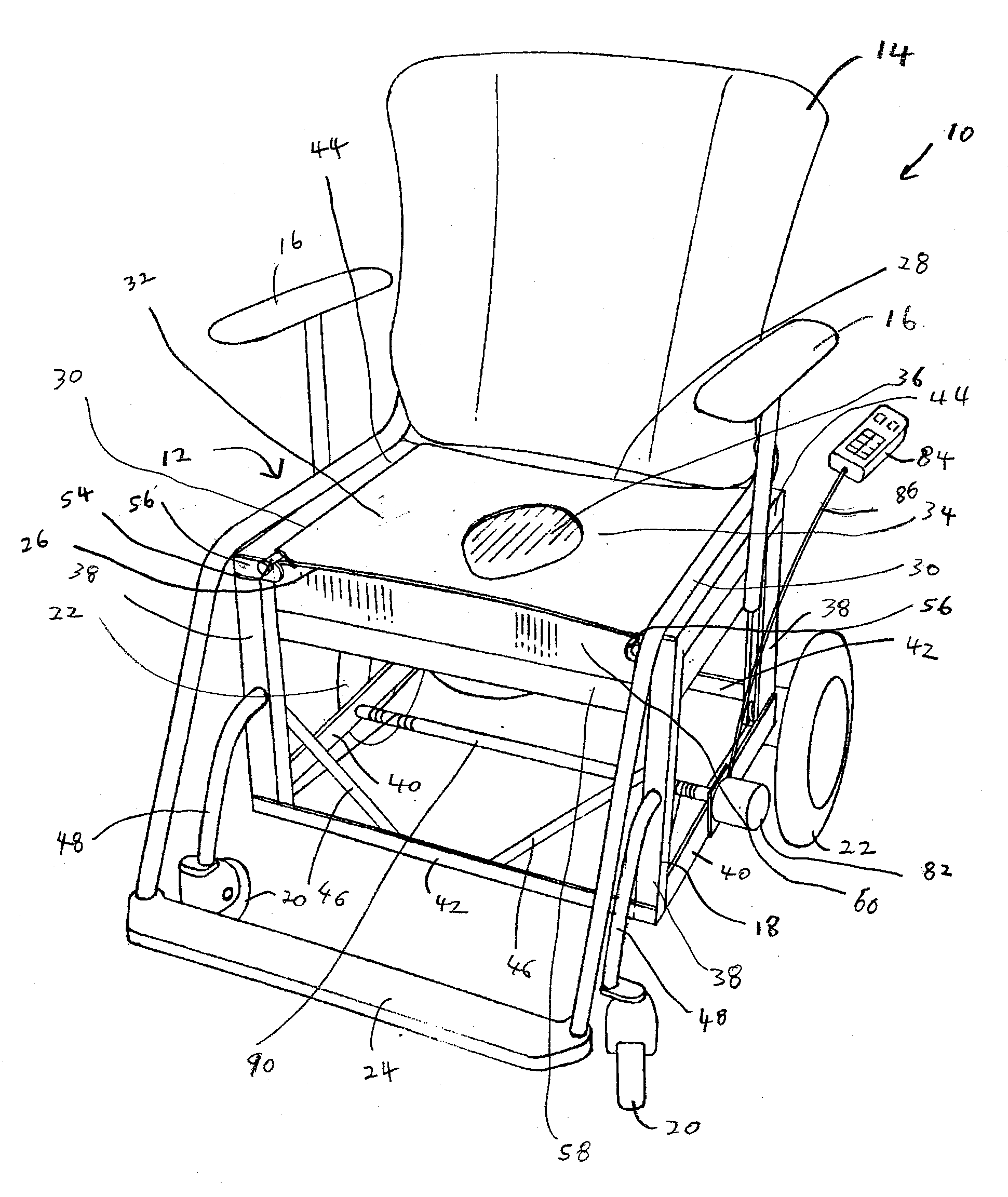 Toileting chair