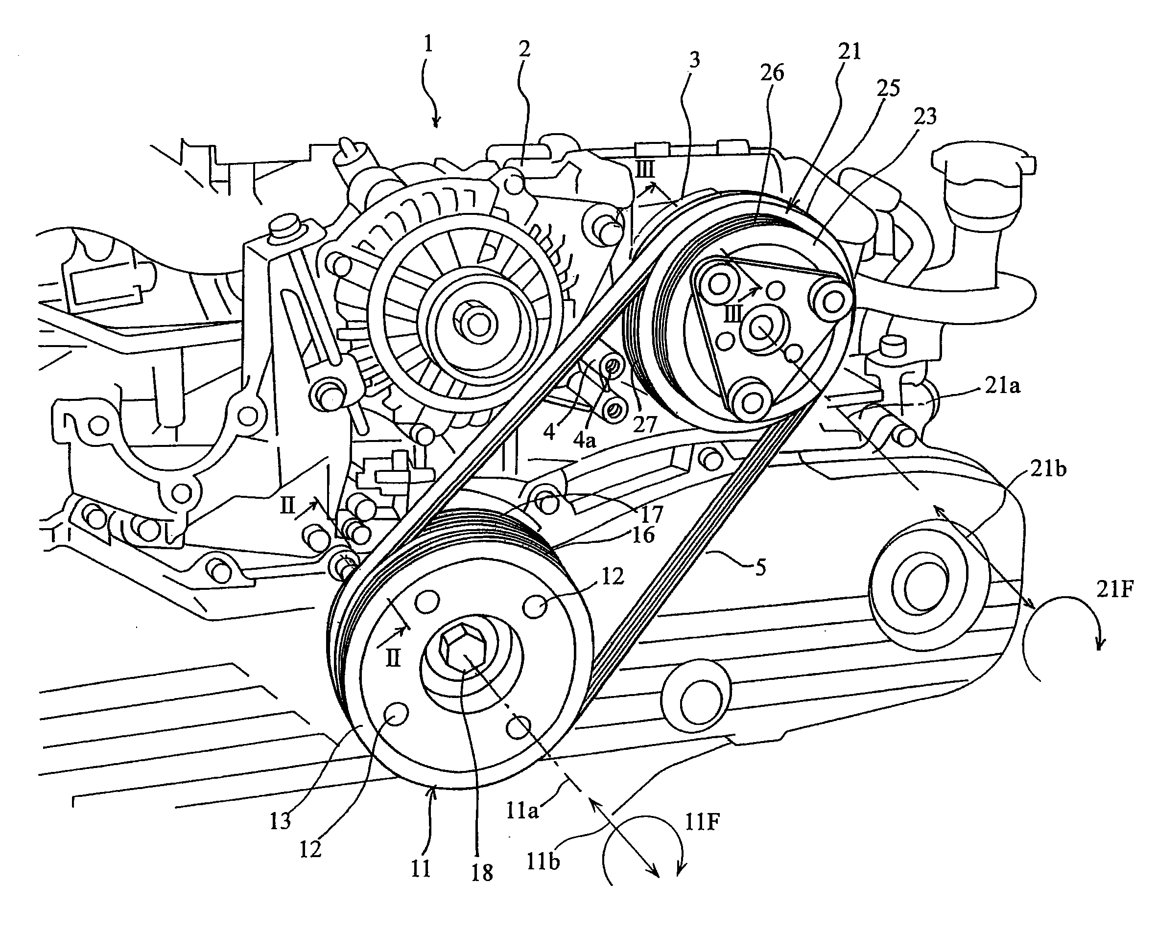 Method and apparatus for mounting and dismounting belts to and from pulleys