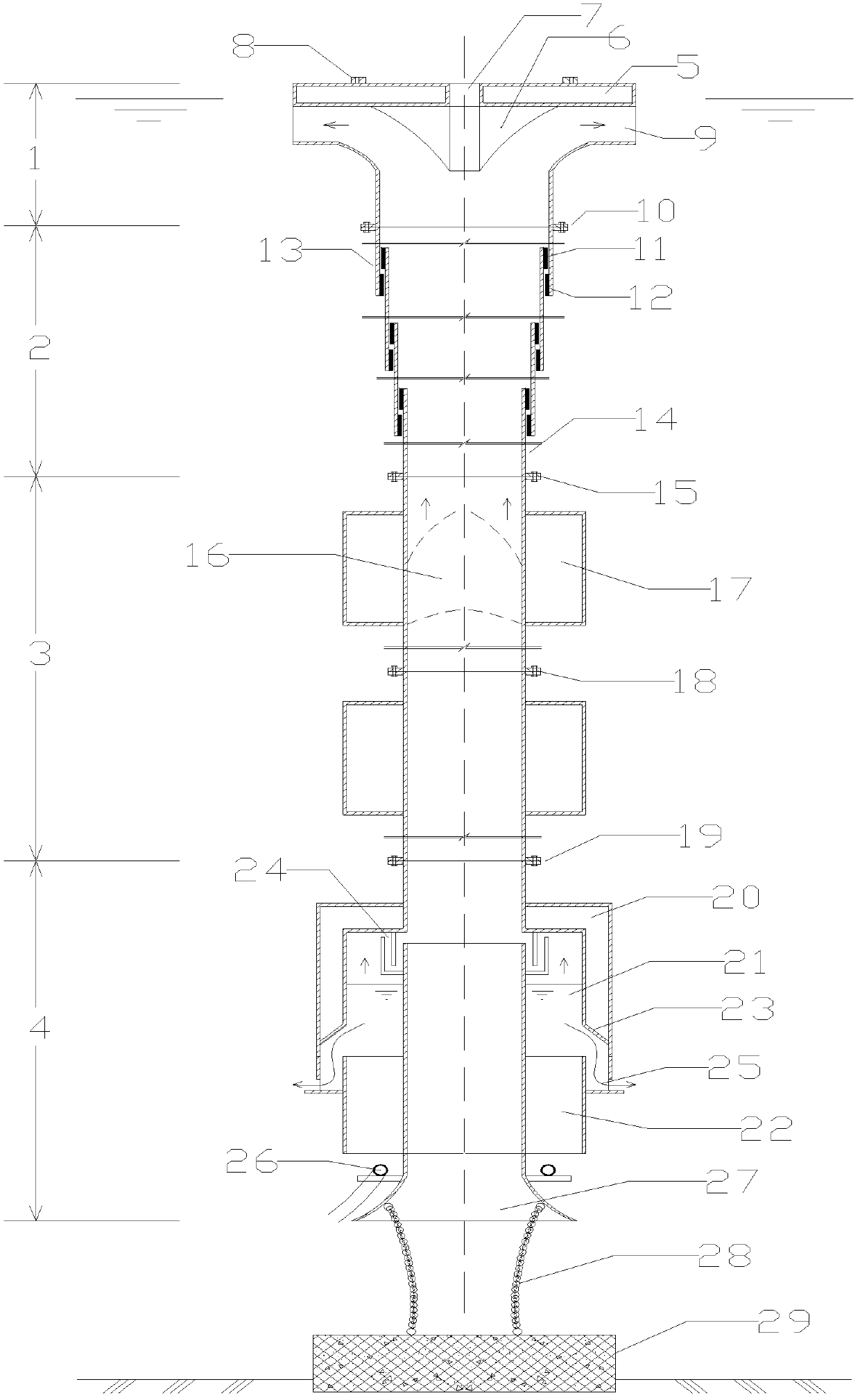 Water-pumping aeration device for improving water quality of deepwater type water reservoir