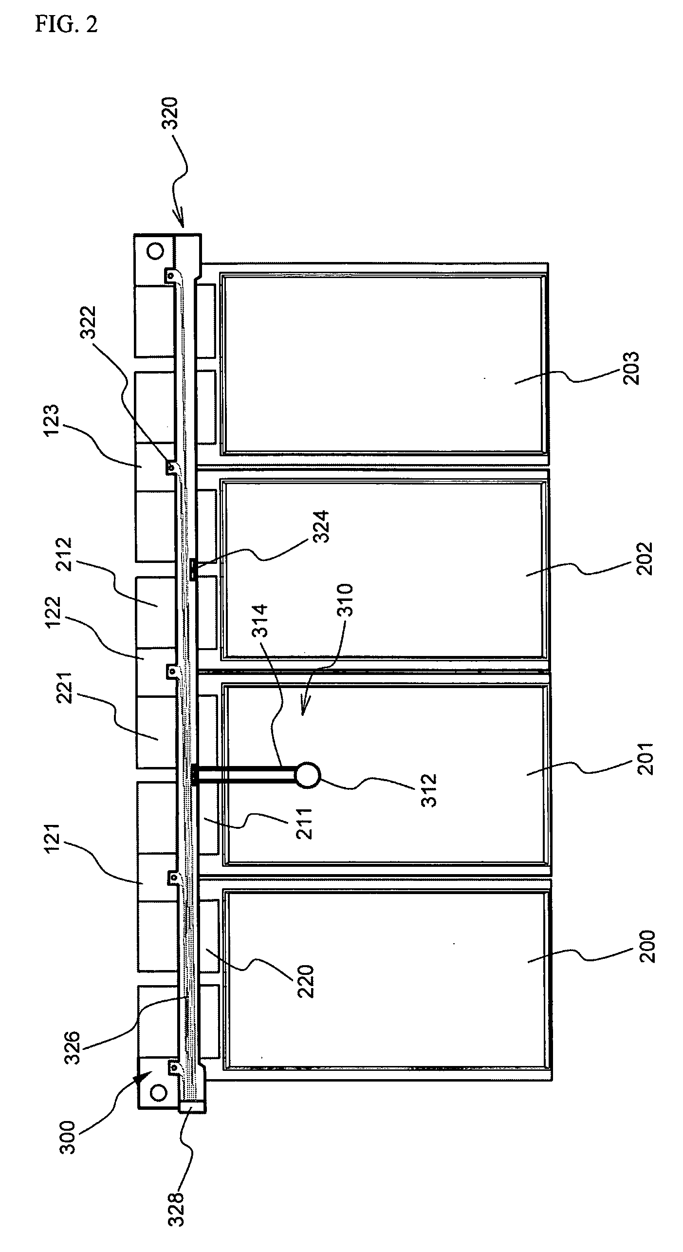 Member for measurement of cell voltage and temperature in battery pack