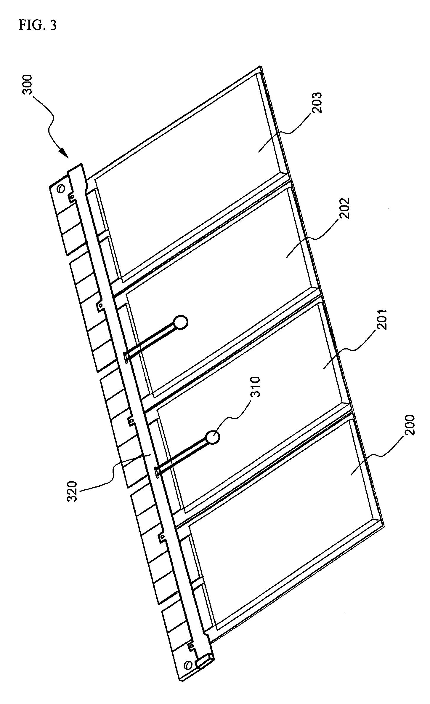 Member for measurement of cell voltage and temperature in battery pack