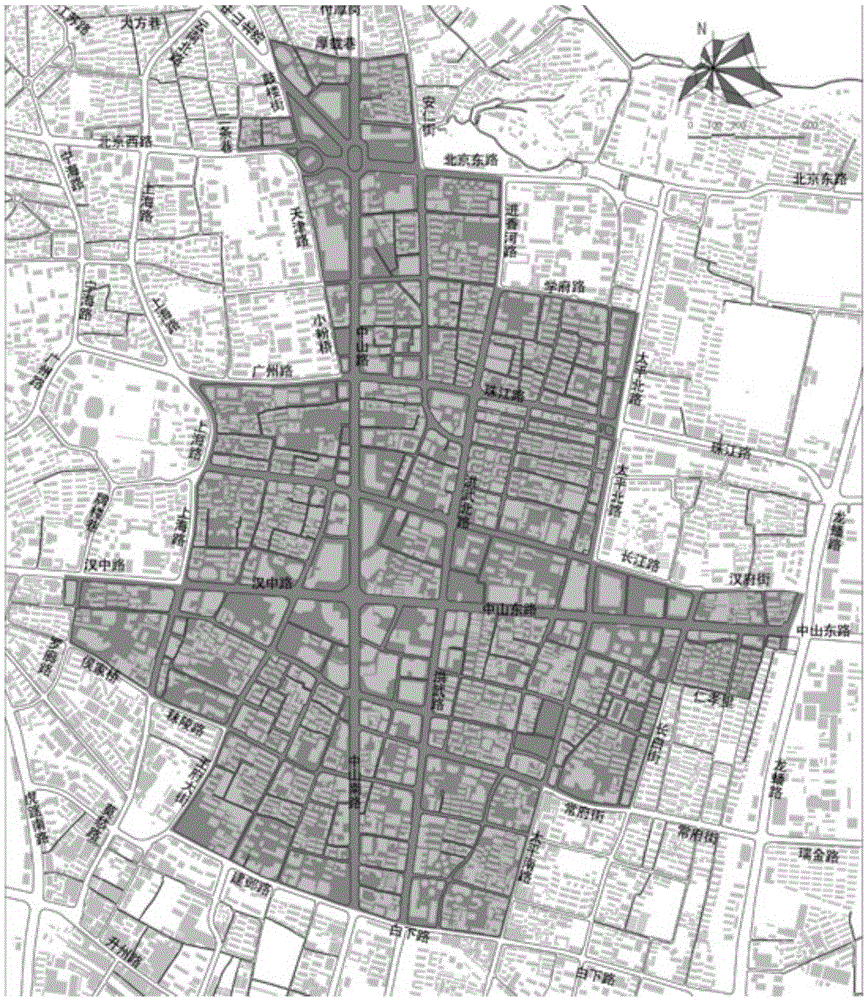 Method for manufacturing and displaying large-scale urban space energy consumption digital map