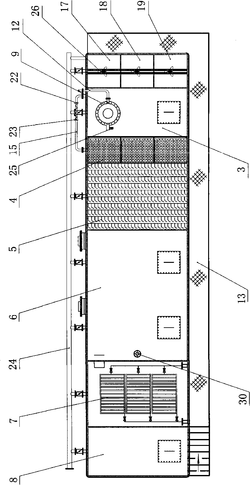 Device and method for integrally processing garbage percolate