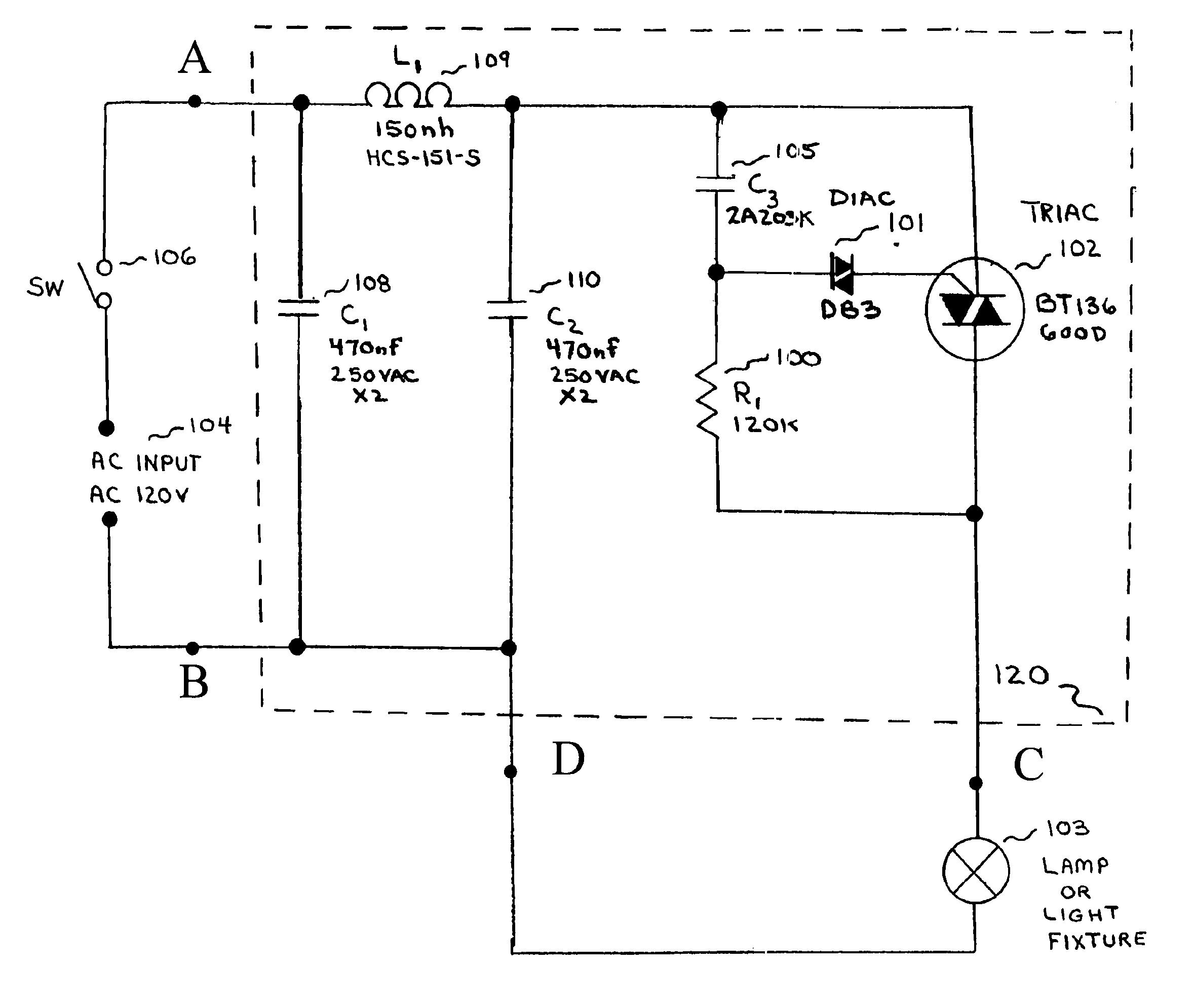 Incandescent light bulb life extending apparatus