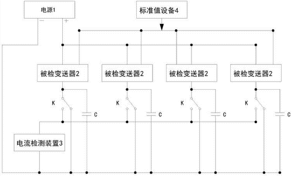 Detection method for current output type transmitter and system thereof