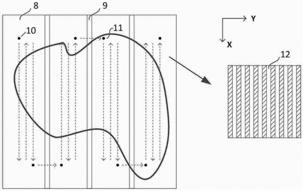 Structured light quick scanning microscopic imaging method