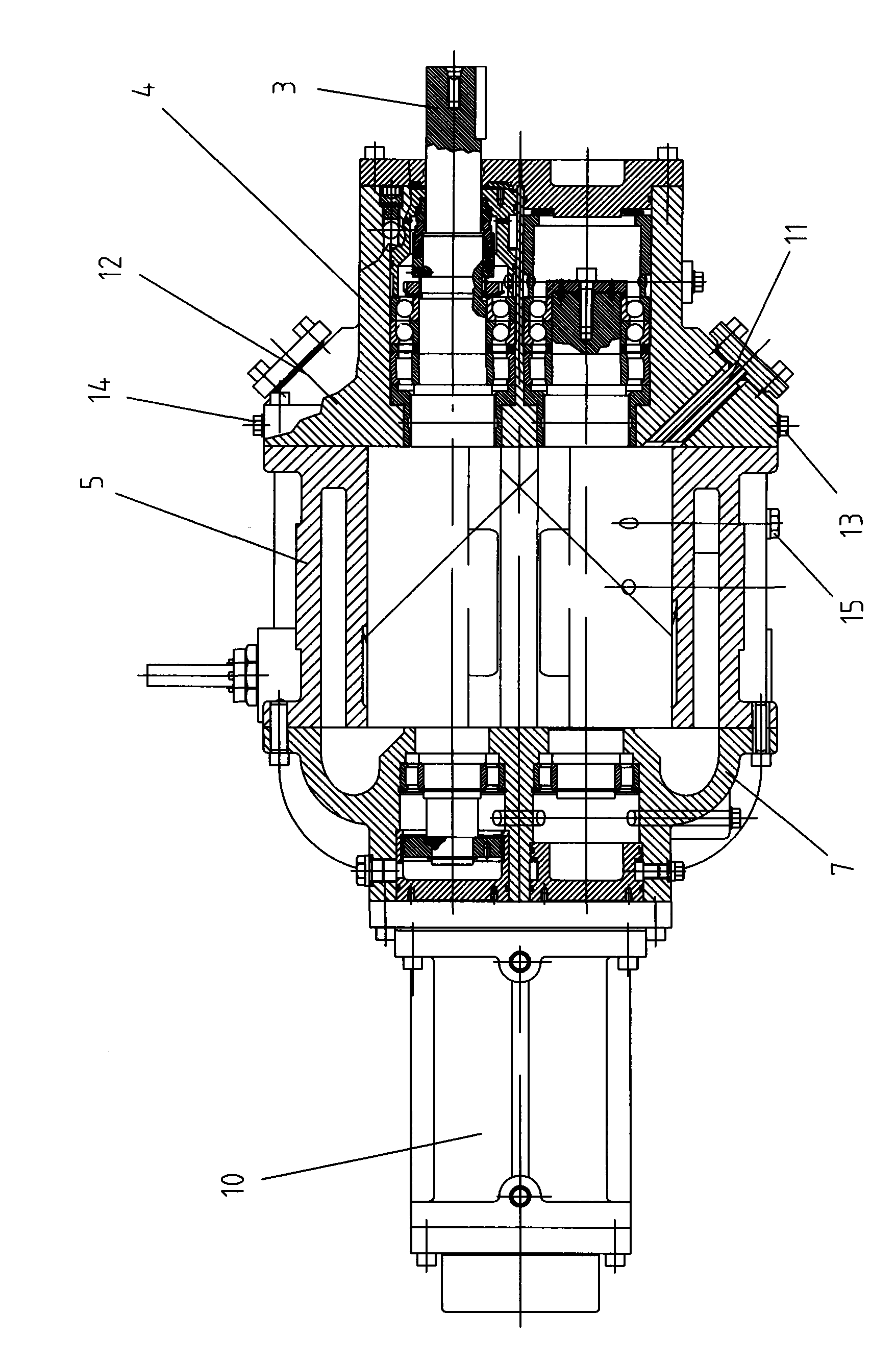 Screw type refrigerating compressor for ship