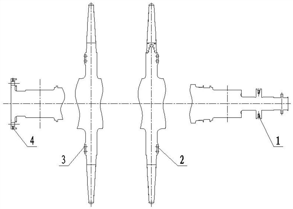 Marine steam turbine rotor field dynamic balance structure