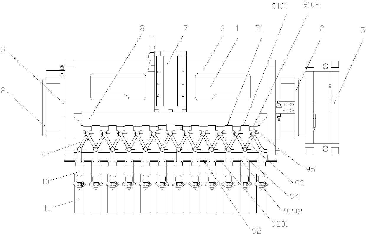 New energy battery cell grabbing mechanical arm