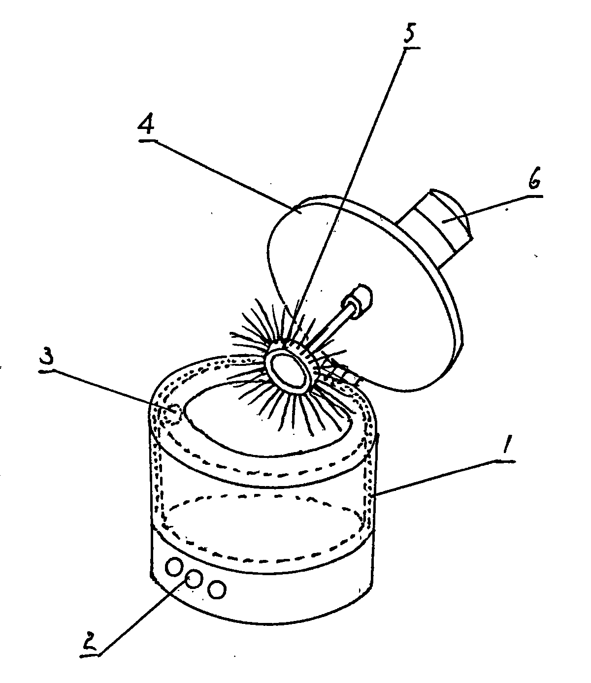 A self-cleaning spittoon