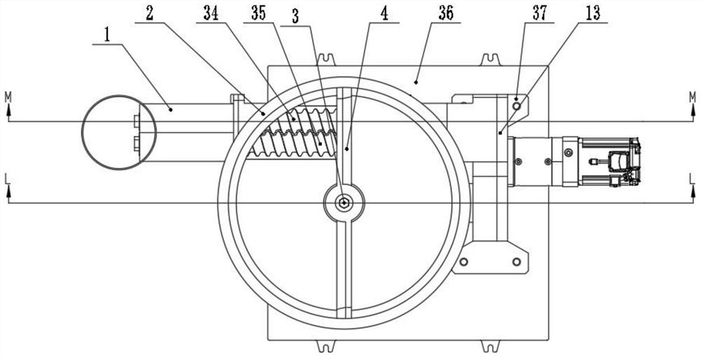 Vertical stirring and conveying structure