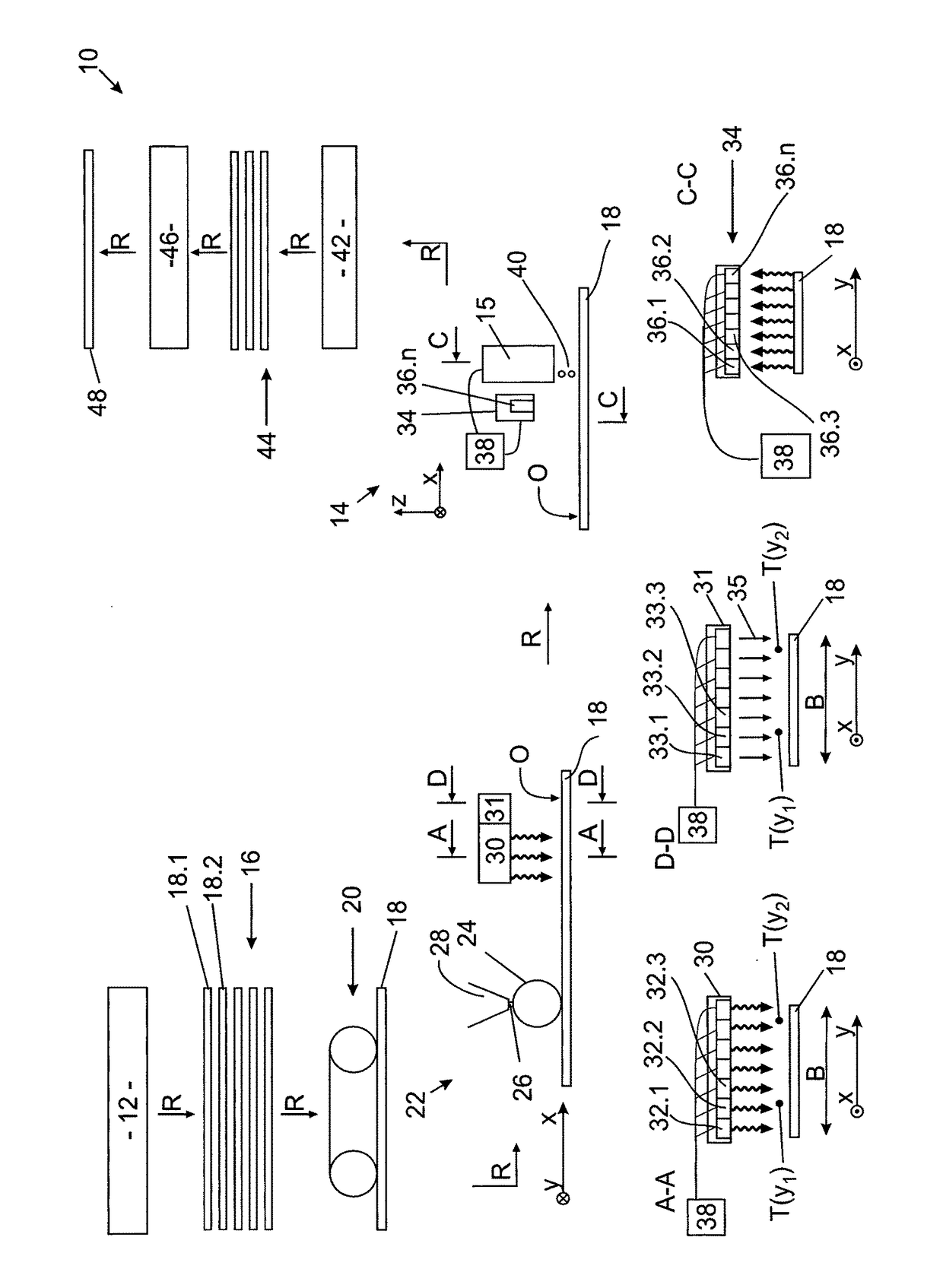 Engineered wood board production installation and method for producing an engineered wood board