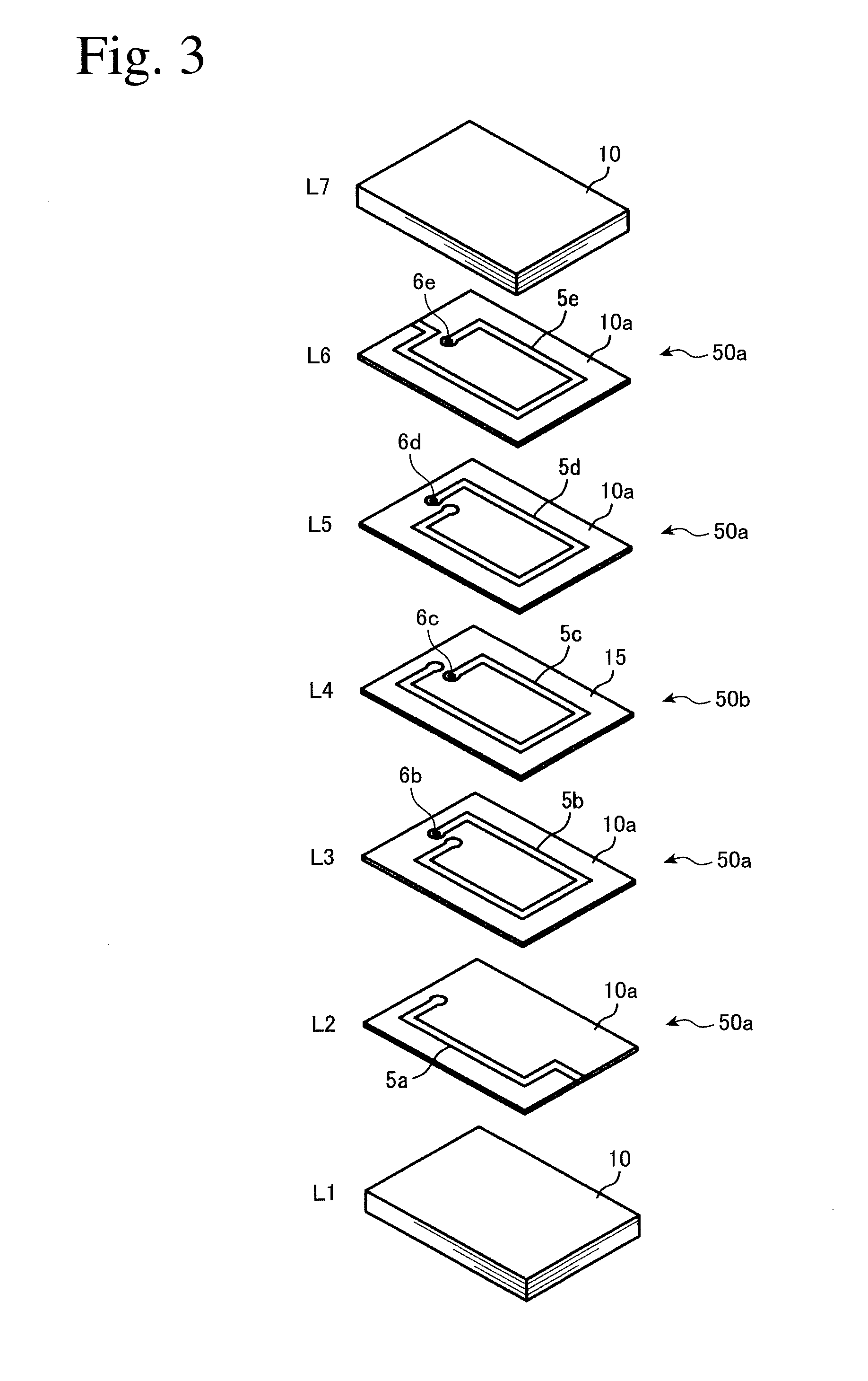 Multilayer inductor and power converter comprising it