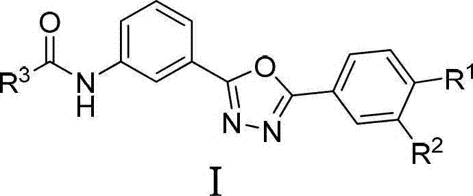 2,5-diaryl-1,3,4-oxadiazole compounds and preparation method and application thereof