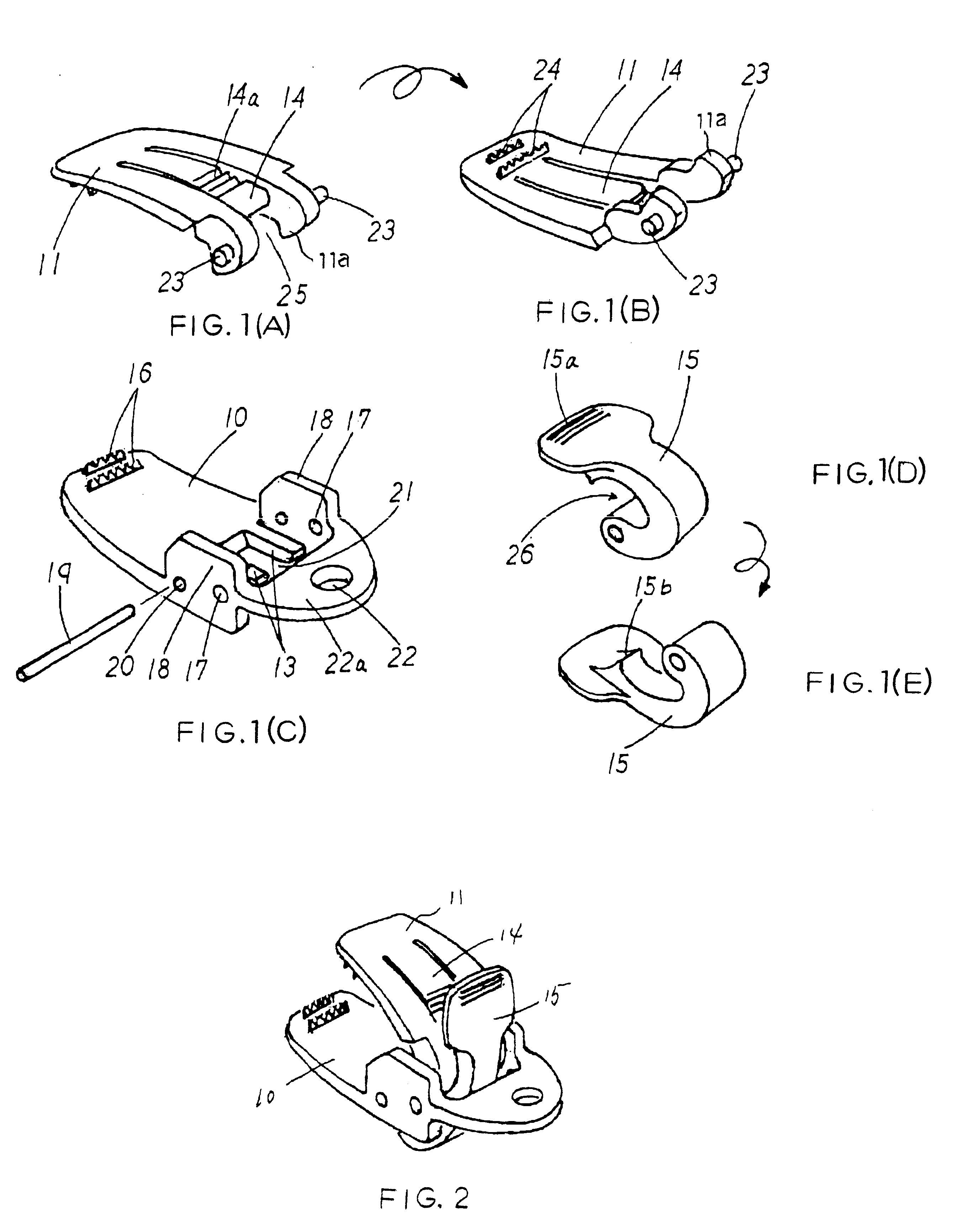 Plastic clipping device