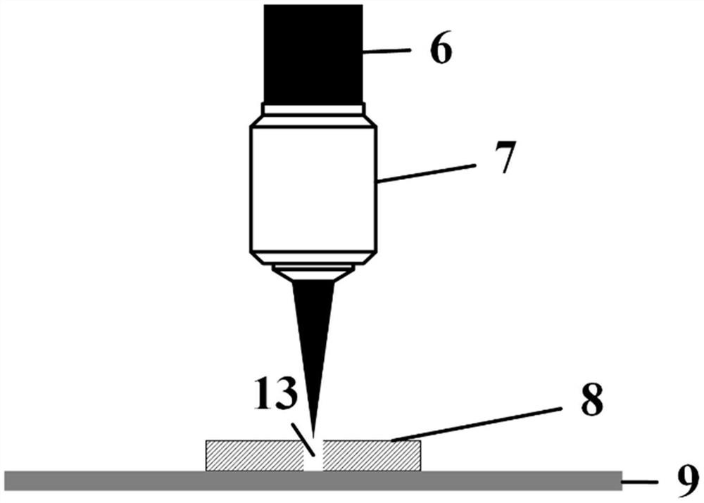 Diamond through hole array structure and preparation method and application thereof