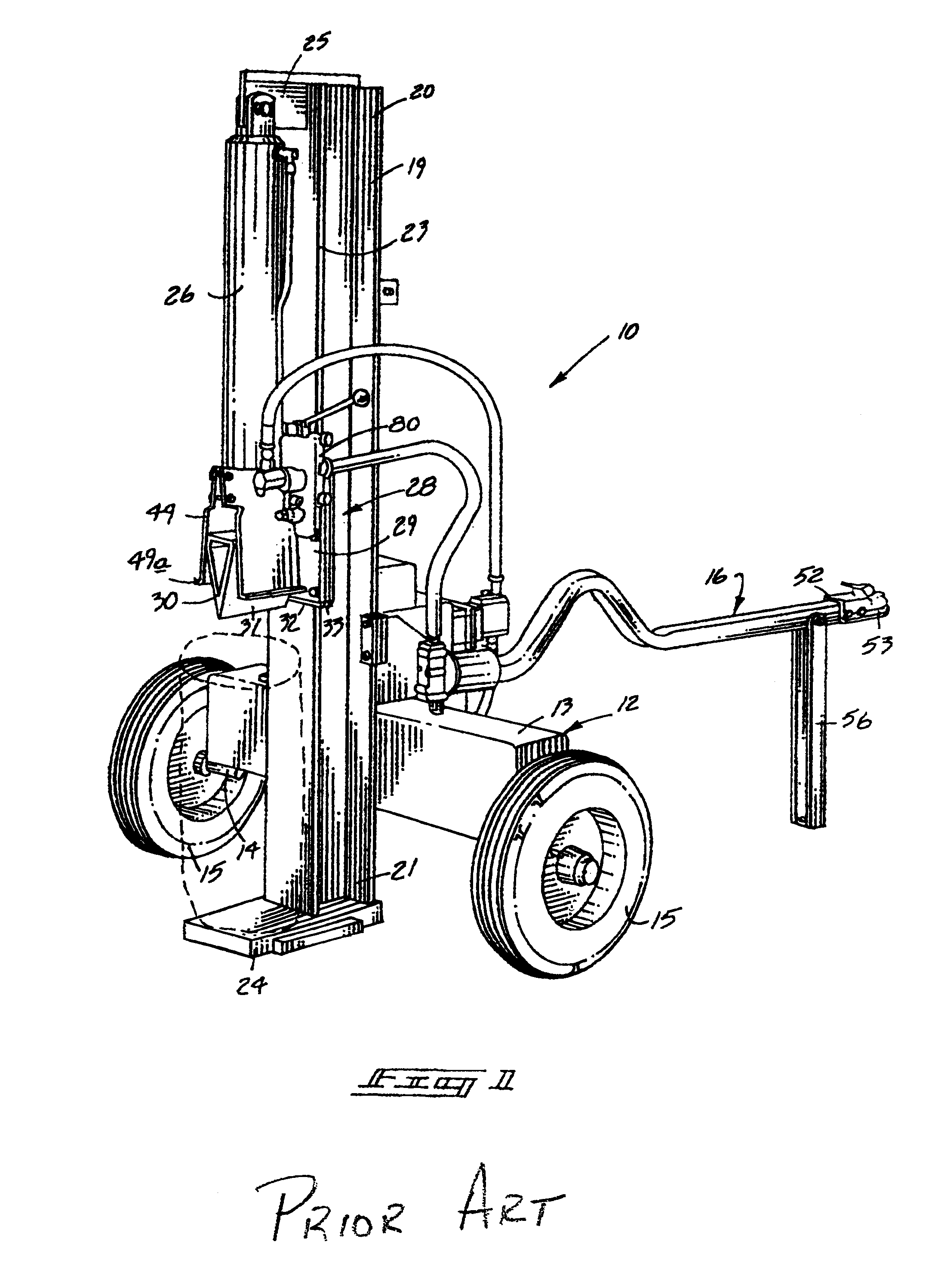 Lift adapter for log splitter