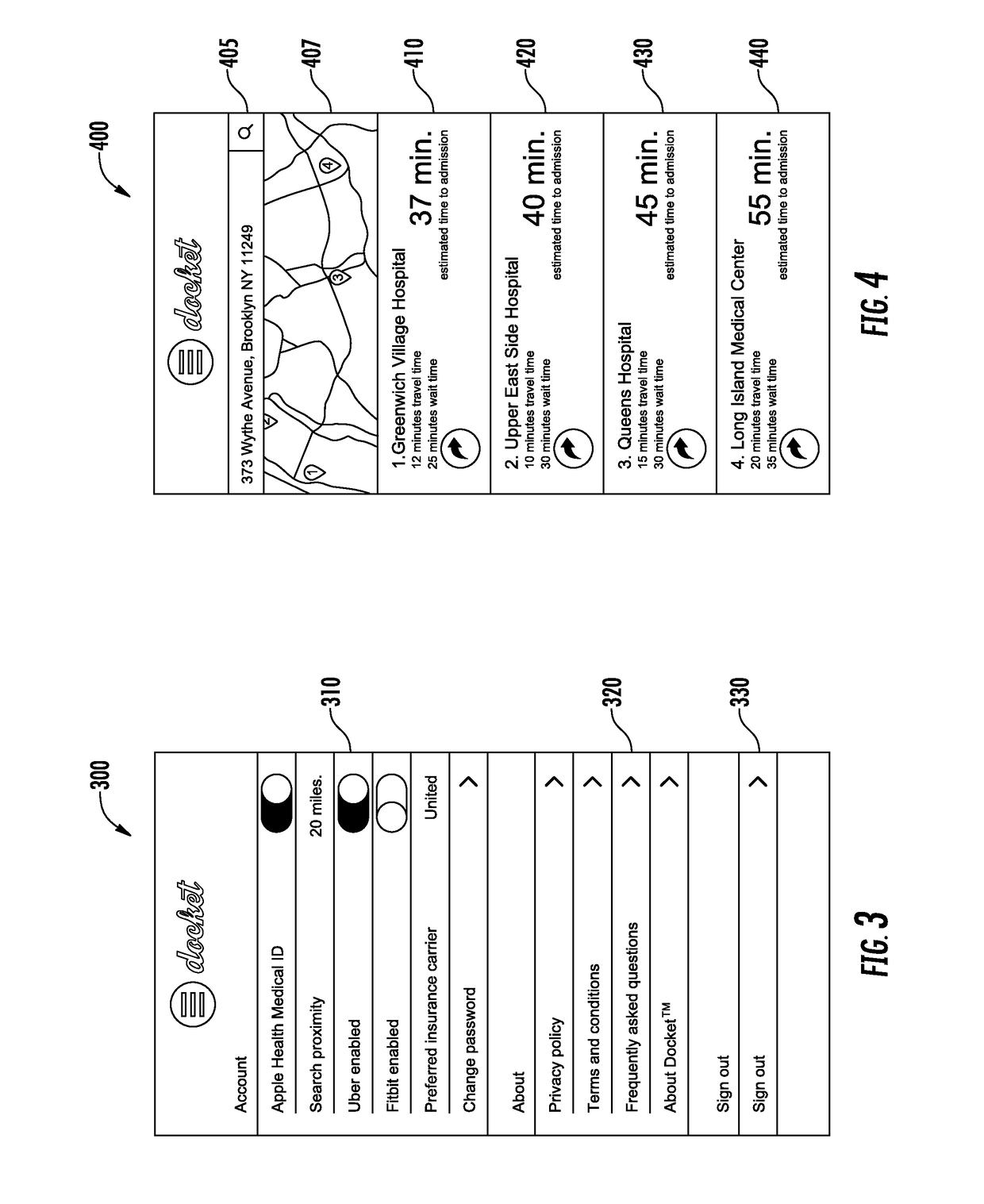 Healthcare application connecting patients to emergency and urgent care centers, and providing expedited patient check-in