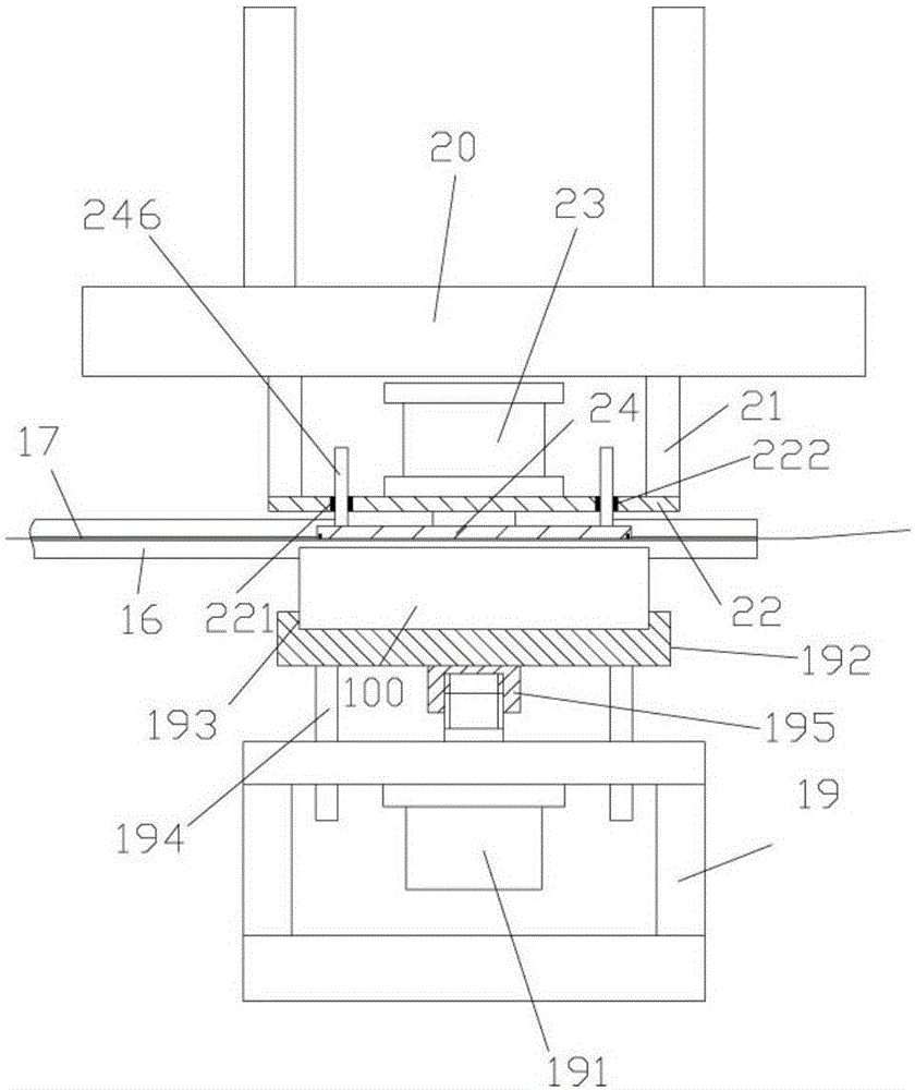 Automatic feeding type cutting and labelling mechanism