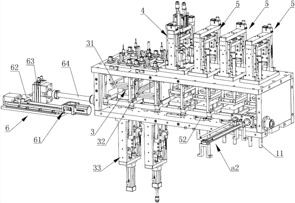 Curved surface forming and processing device