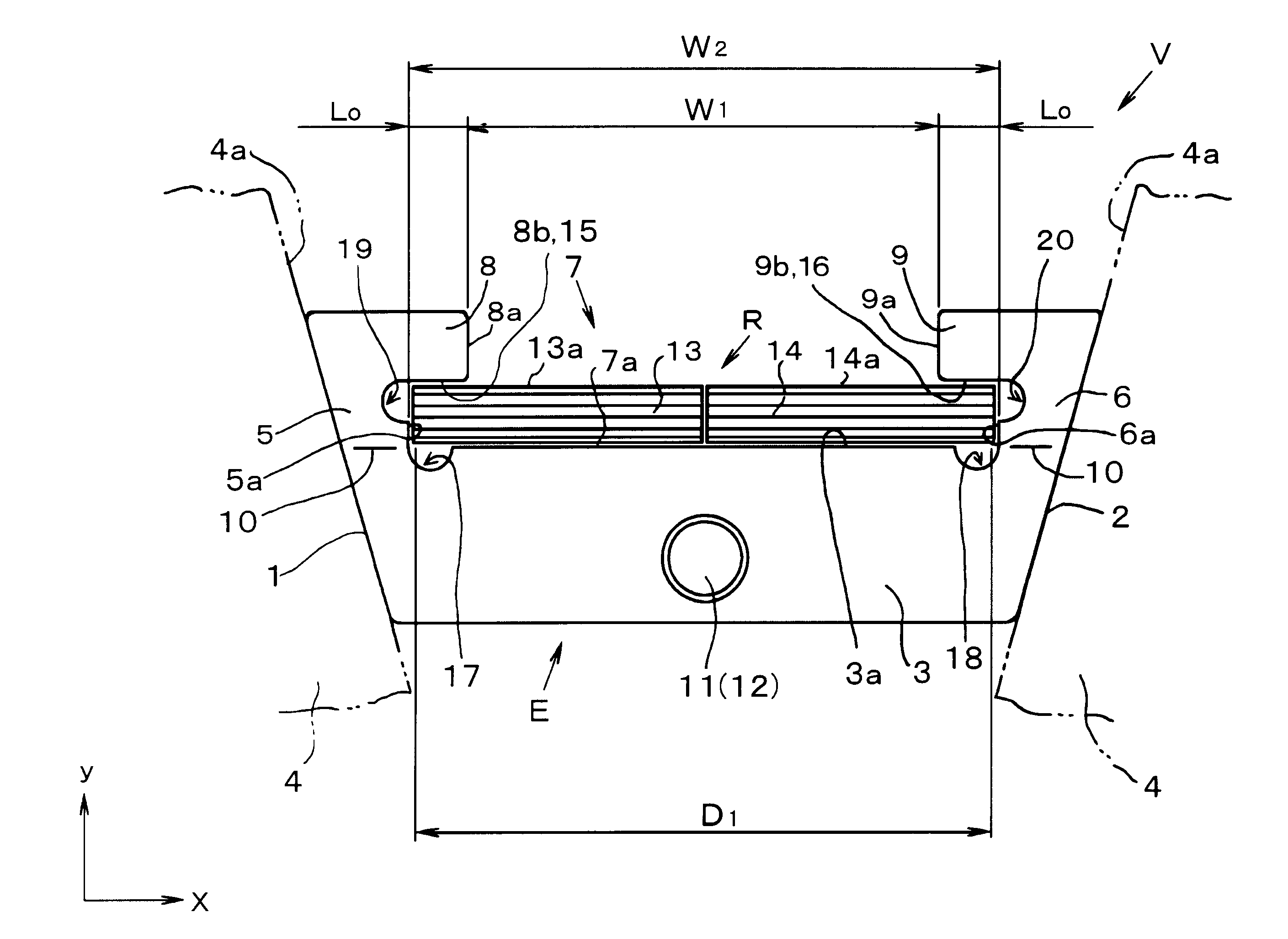 Element for driving belt and driving belt