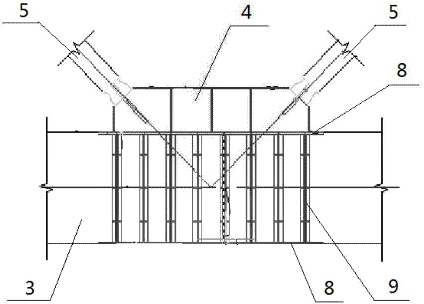 An anti-seismic structure of a super high-rise building with constrained support and its manufacturing method