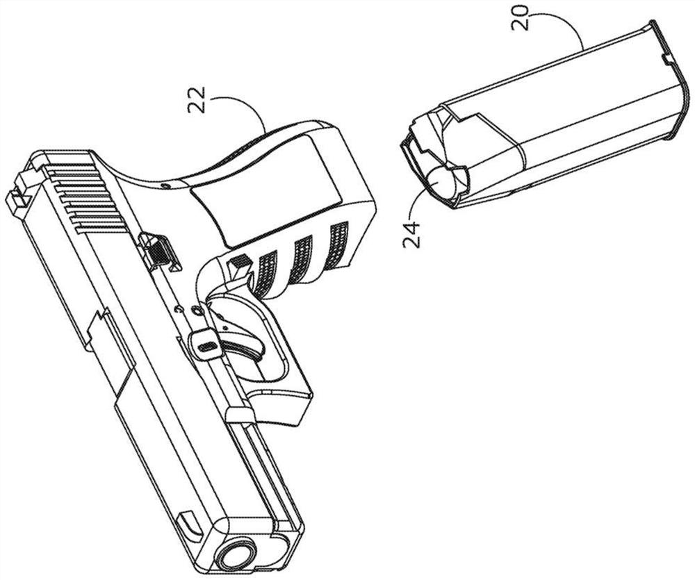 A device and method for loading a cartridge into a magazine