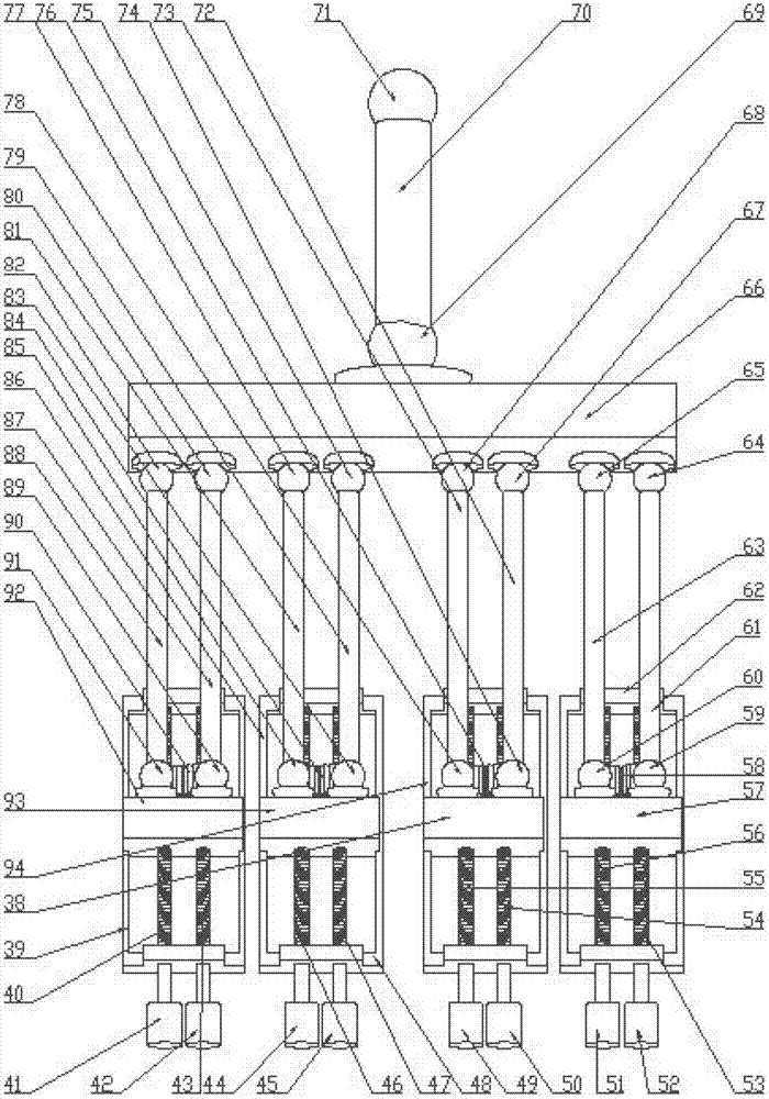 Parallel connection type six-dimensional output and thirty-two input redundancy fault-tolerant drive simulator