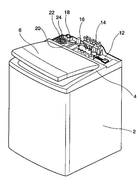 Connecting hose support device for washing machine